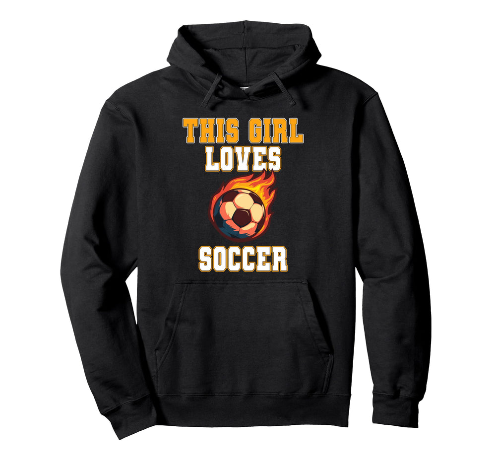 This Loves Soccer Game Day Female Soccer Hoodie - Novelty Apparel Men Women
