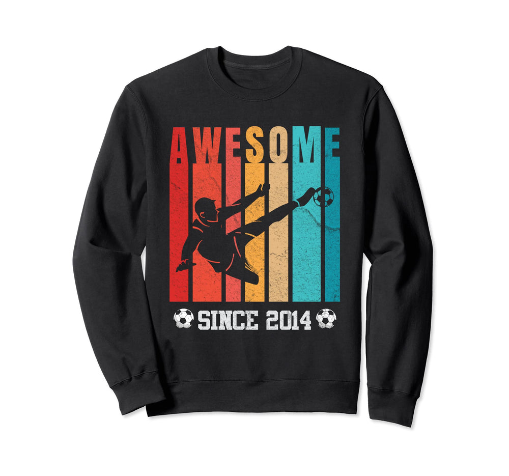 Born 2014 Funny 10 Birthday Sweatshirt - Aesthetic Graphic for Adults