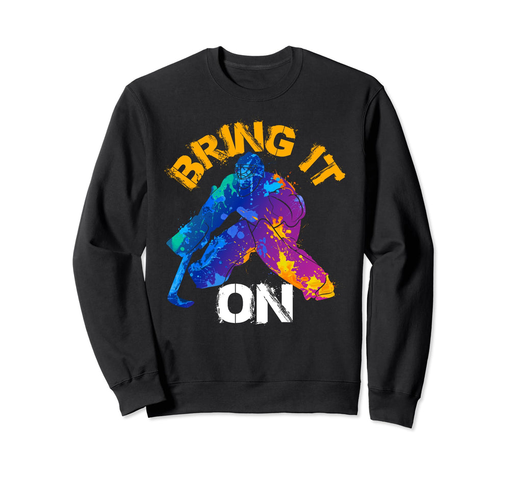 Ice Hockey Player Goalie Goalkeeper Sweatshirt - Trendy Graphic for Adults