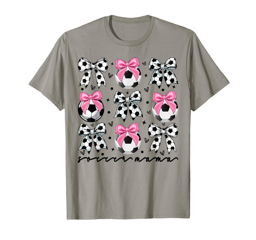 Coquette Soccer Bow Mom Soccer Mama T-Shirt - Fun Novelty Design for Adults