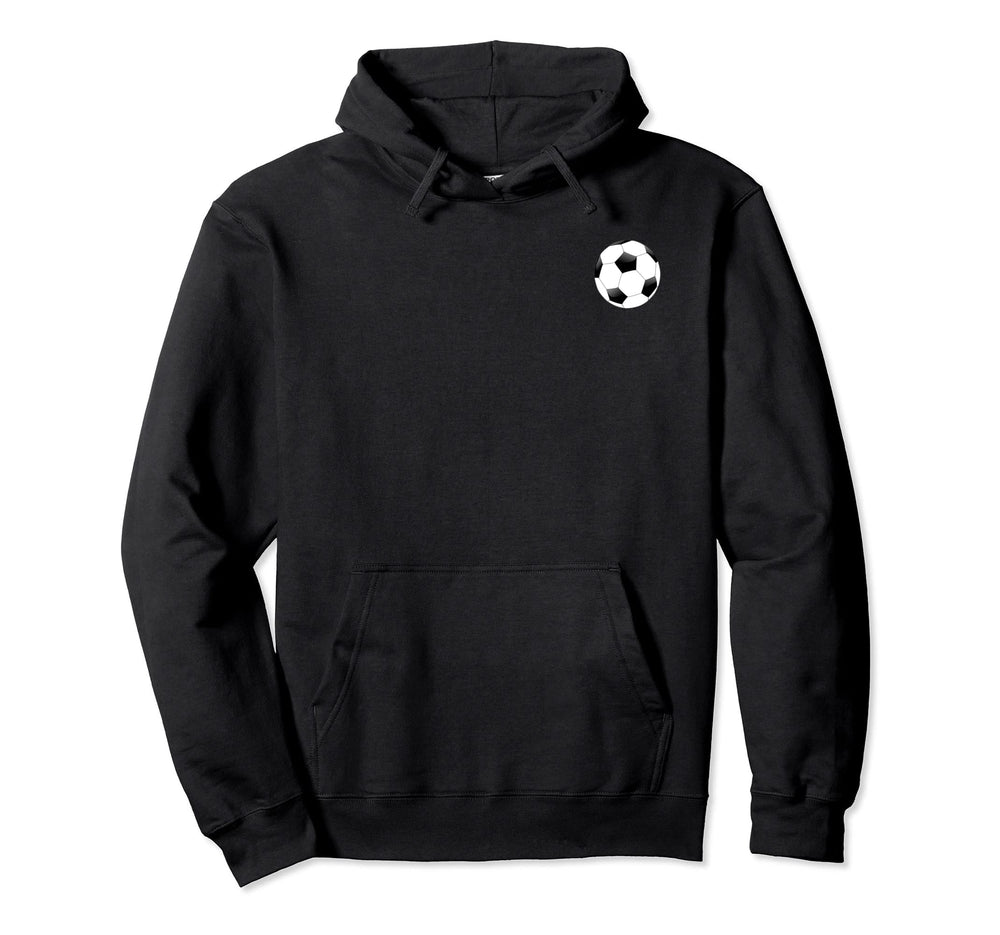 Double Sided Soccer Coach Pocket Logo Hoodie - Custom Art Print Men Women
