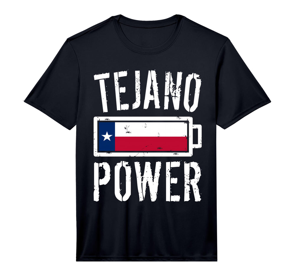 Texas Flag Tejano Power Battery Proud T-Shirt - Graphic Print for Adults