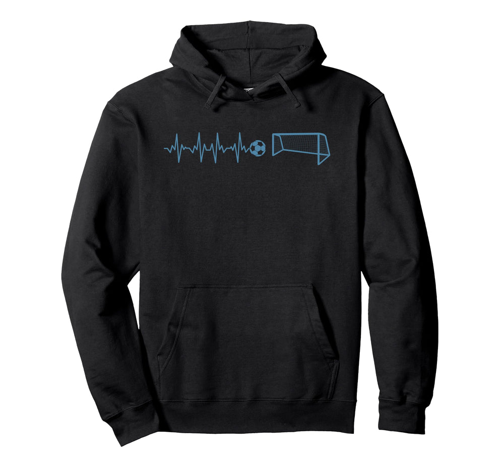 Funny Soccer Heartbeat Ecg Football Hoodie - Aesthetic Graphic for Adults