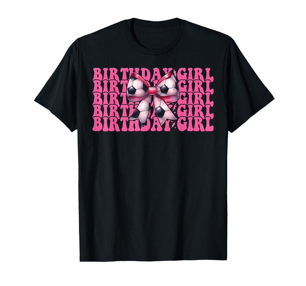Birthday Soccer Soccer Mom Mama Coquette T-Shirt - Trendy Graphic Unisex