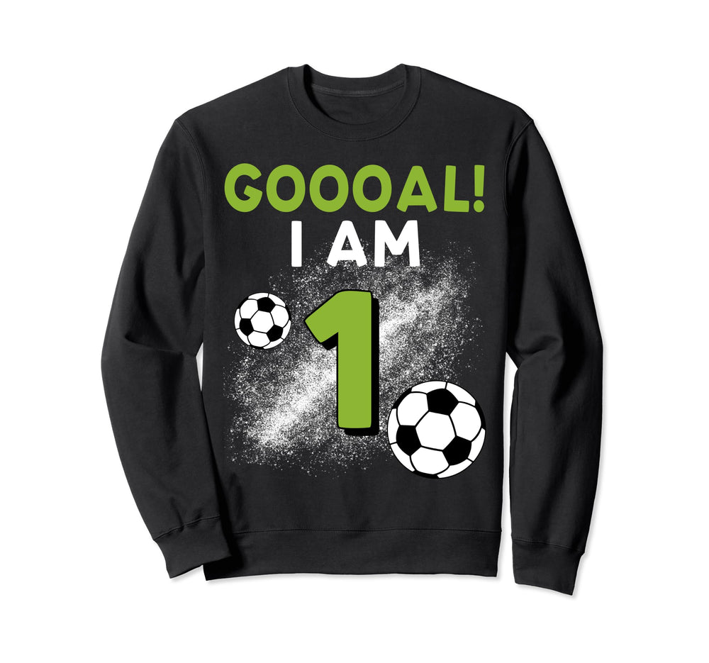 1St Birthday Soccer Theme 1Year Old B Sweatshirt - Unique Graphic Unisex