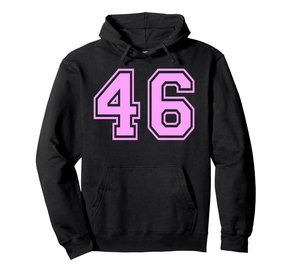 46 Number Forty Six Sports Varsity College Hoodie - Unique Graphic Unisex