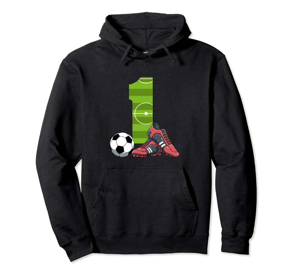 1 Birthday Soccer 1 Year Old Hoodie - Streetwear Style for Adults