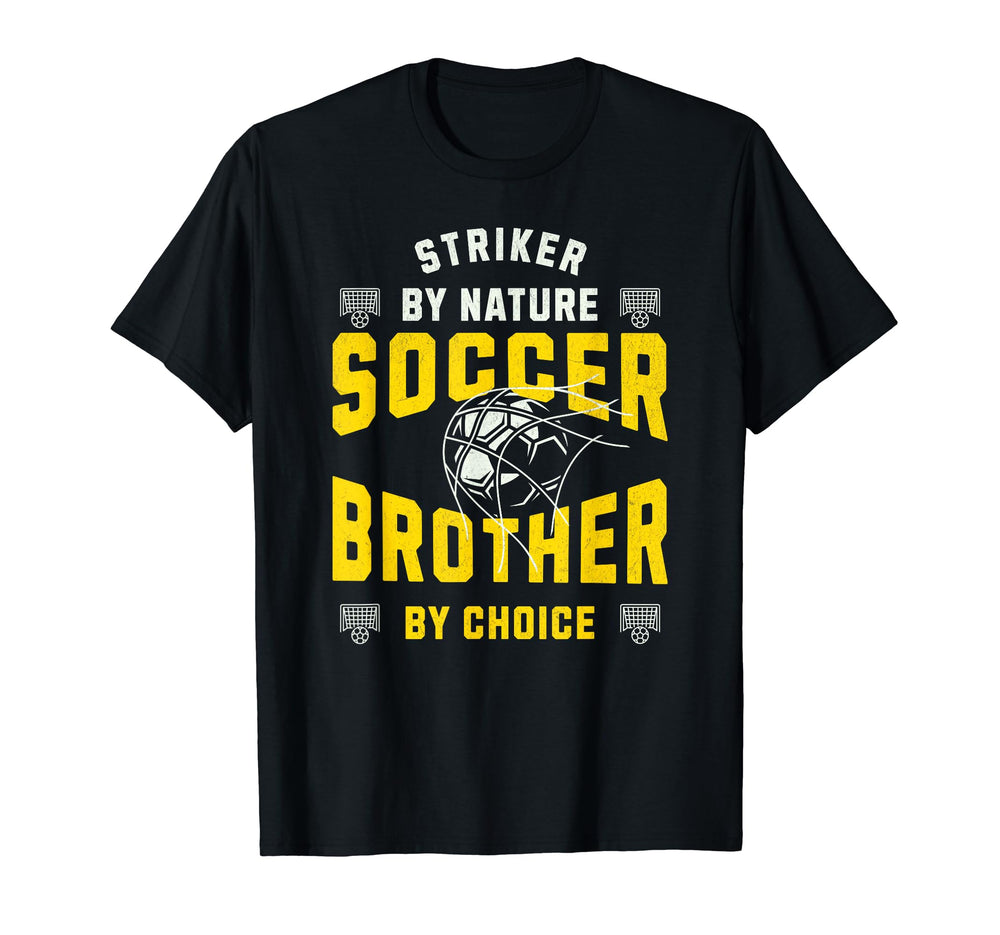 Striker Nature Soccer Player Brother T-Shirt - Minimalist Print Men Women