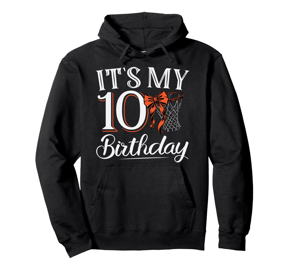 Orange Coquette Basketball Its My 10 Hoodie - Minimalist Print Unisex