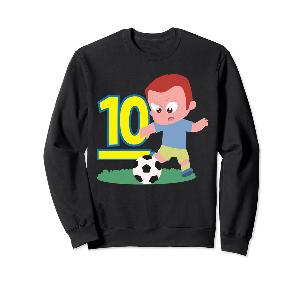 10Th Birthday 10 Years Soccer Sweatshirt - Streetwear Style Men Women