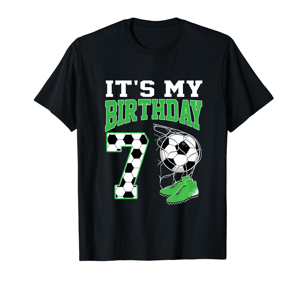 Its My 7Th Birthday Soccer Party 7 T-Shirt - Casual Everyday Wear Unisex