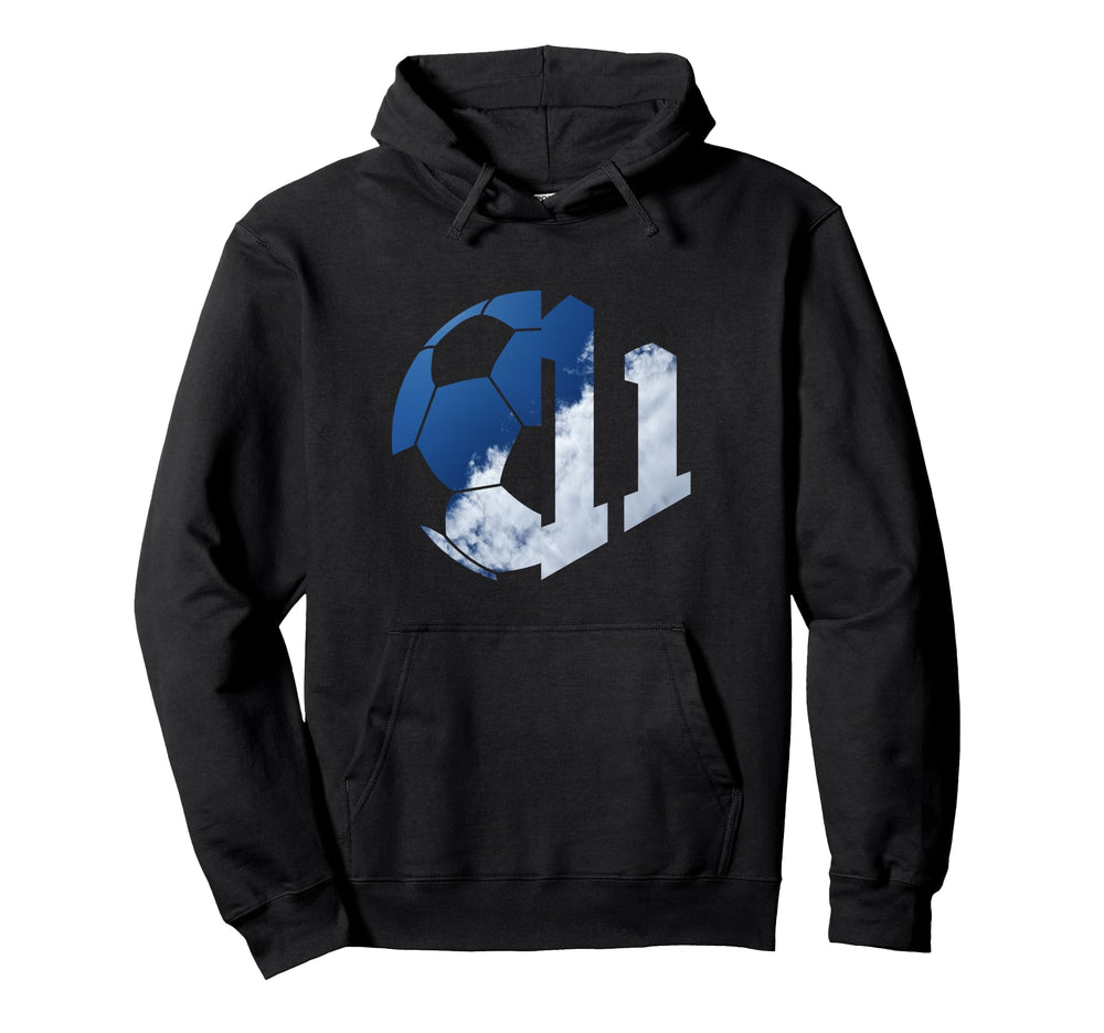 Number 11 Years Soccer 11Th Birthday Hoodie - Fun Novelty Design for Adults