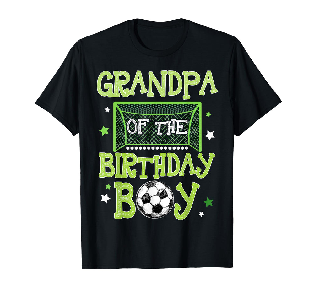 Grandpa Birthday Soccer Family T-Shirt - Fun Novelty Design for Adults