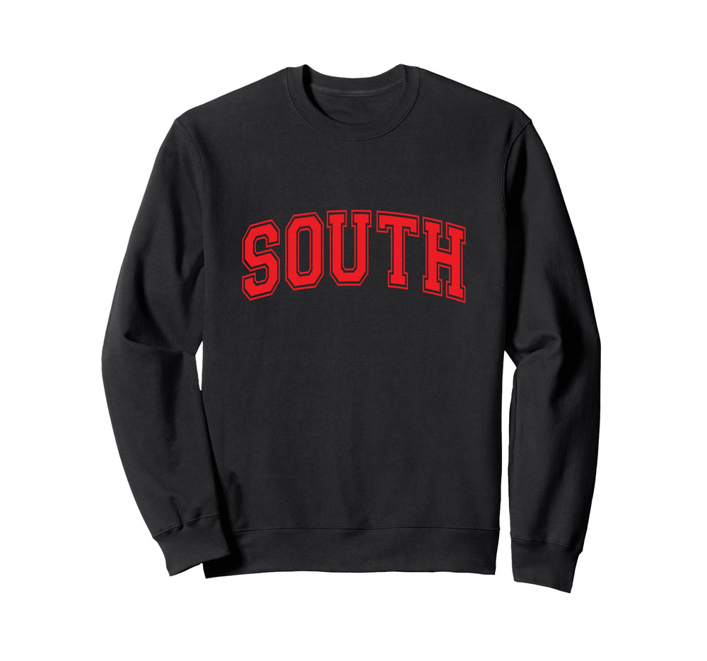 Red South Team Colors Spirit Sweatshirt - Casual Everyday Wear Unisex