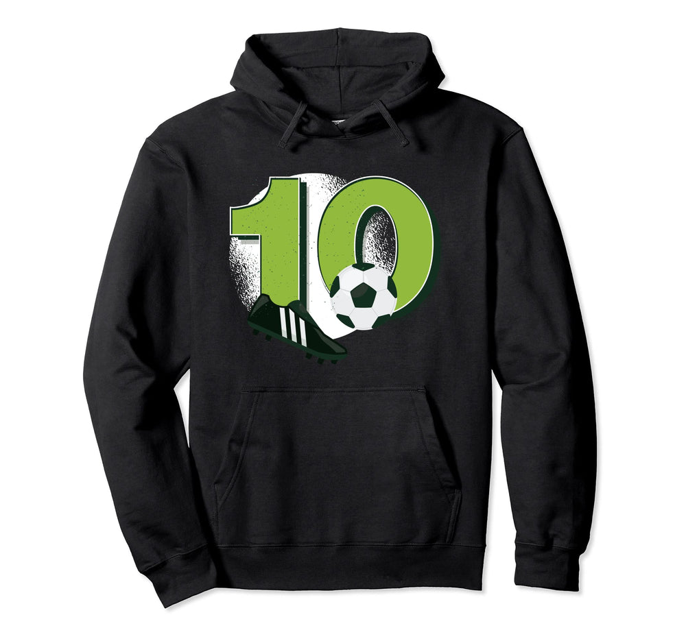 Soccer 10Th Birthday 10 Years Old Hoodie - Graphic Print for Adults