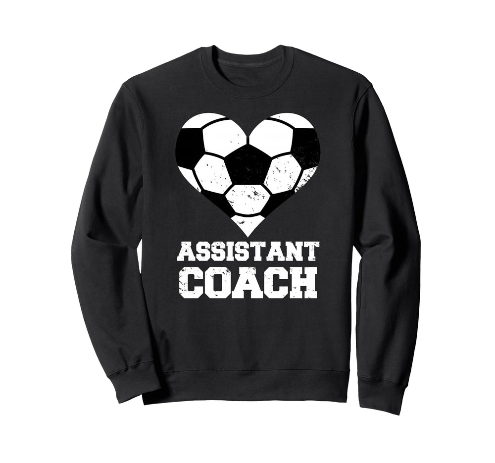 Assistant Soccer Coach Heart Sweatshirt - Fun Novelty Design Men Women