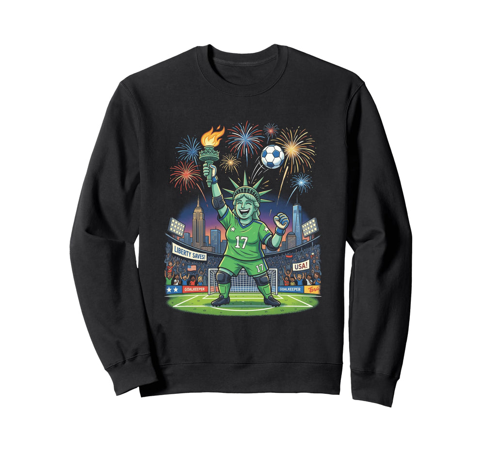 Liberty Saves Statue Liberty Soccer Sweatshirt - Streetwear Style Unisex