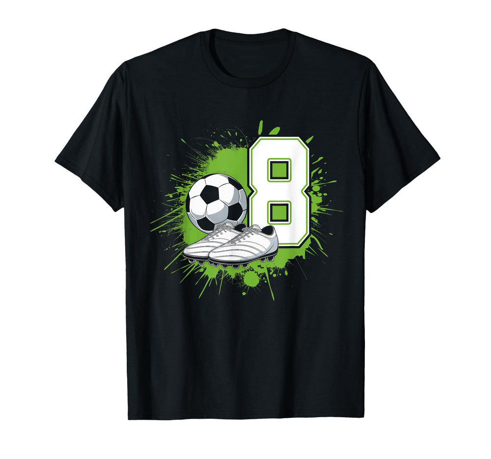 8 Soccer Birthday Gift Soccer Fan T-Shirt - Custom Art Print for Adults