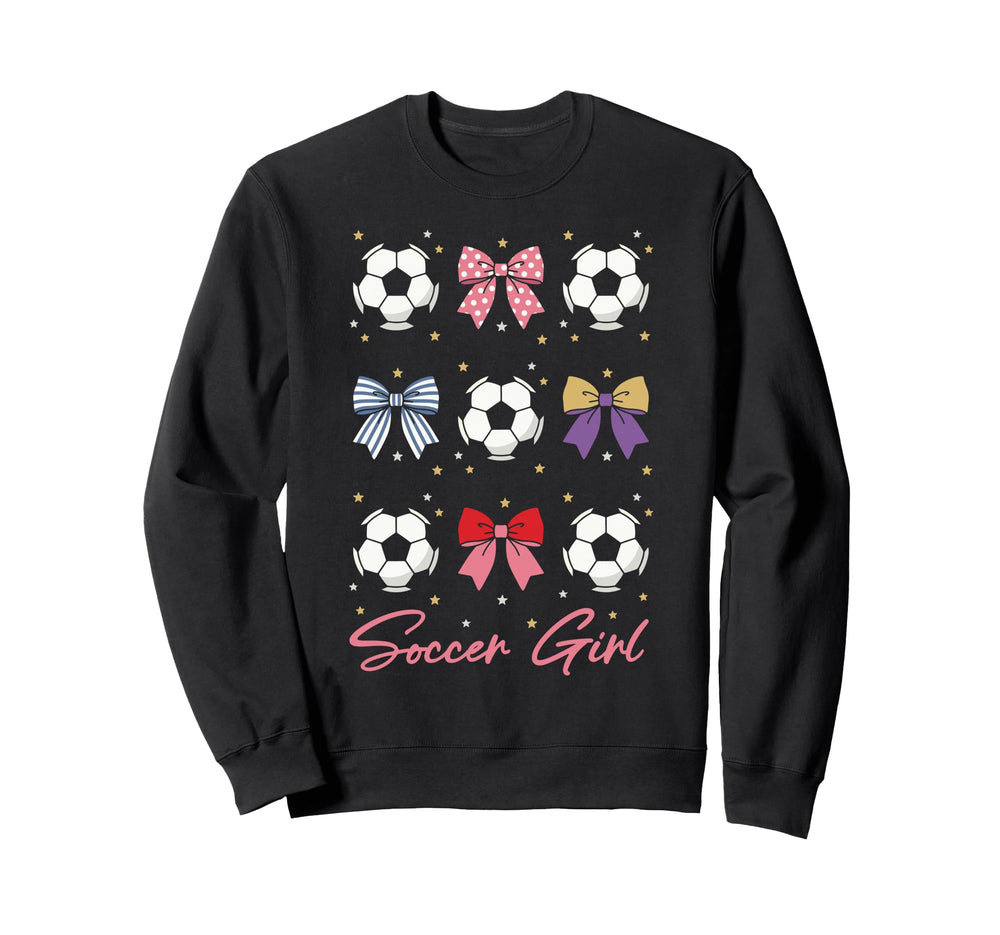 Soccer Bow Soccer Sweatshirt - Novelty Apparel Men Women