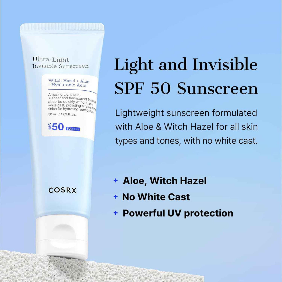 Cosrx Ultra-Light Invisible Sunscreen SPF50 PA++++