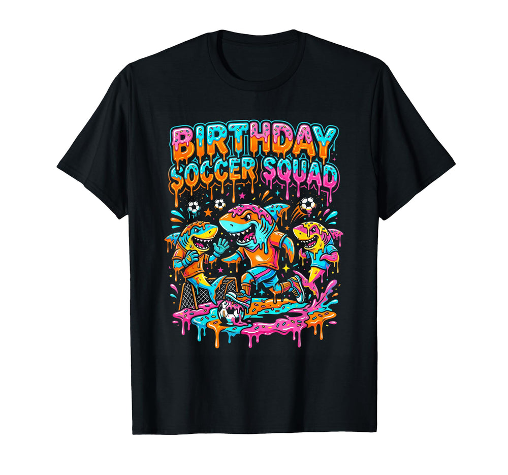 Soccer Squad Funny Sharks Sprinkles T-Shirt - Streetwear Style Unisex