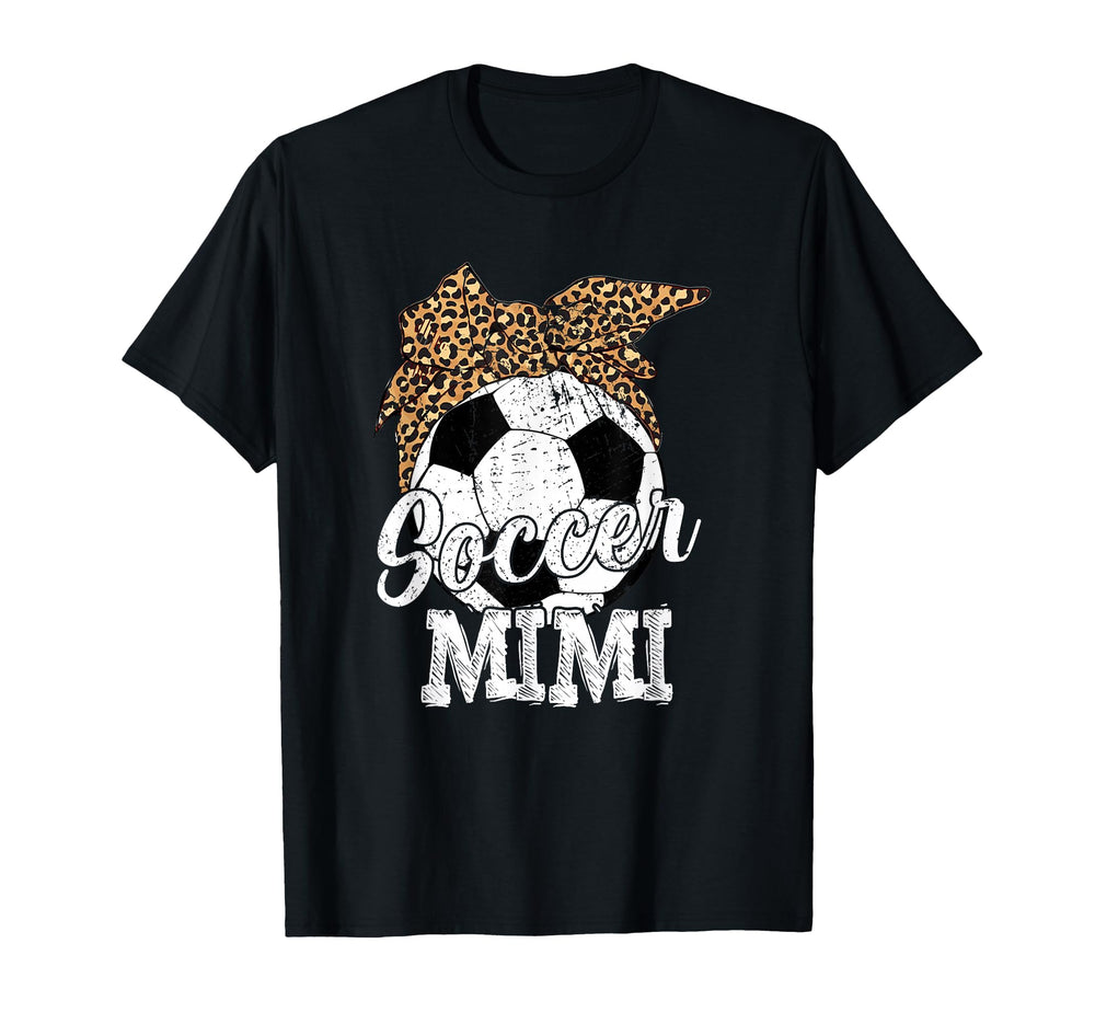Soccer Mimi Leopard Funny Mothers Day T-Shirt - Unique Graphic Unisex