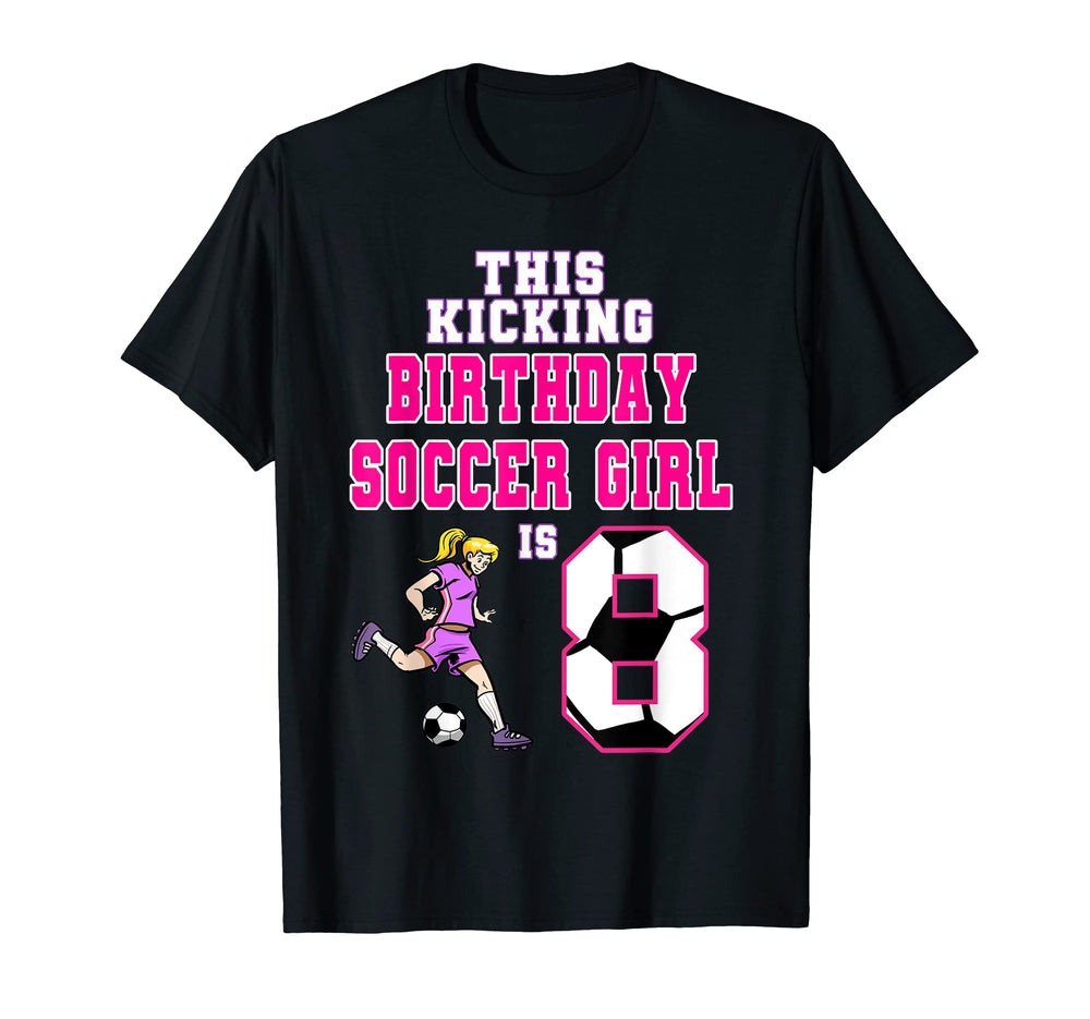 This Birthday Soccer Is 8 Soccer T-Shirt - Custom Art Print Men Women