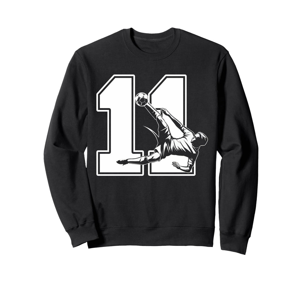 11 Soccer Birthday Gift Soccer Fan Sweatshirt - Minimalist Print Unisex