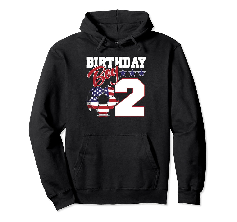 2Nd Birthday Party Patriotic American Flag Hoodie - Graphic Print Unisex