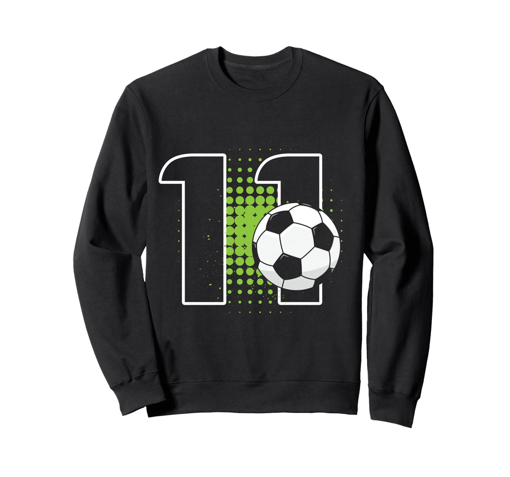 11Th Birthday Soccer Player Sweatshirt - Trendy Graphic for Adults