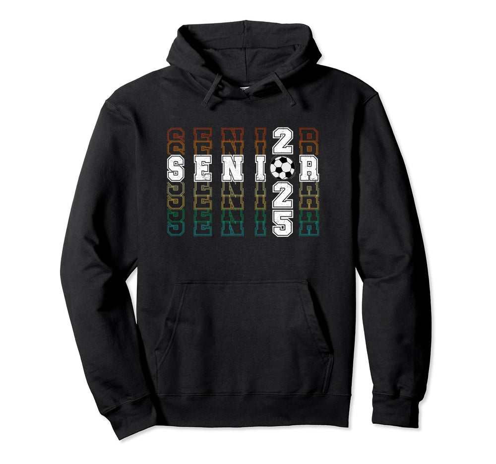 Grad Class 2025 Senior Soccer Hoodie - Fun Novelty Design for Adults