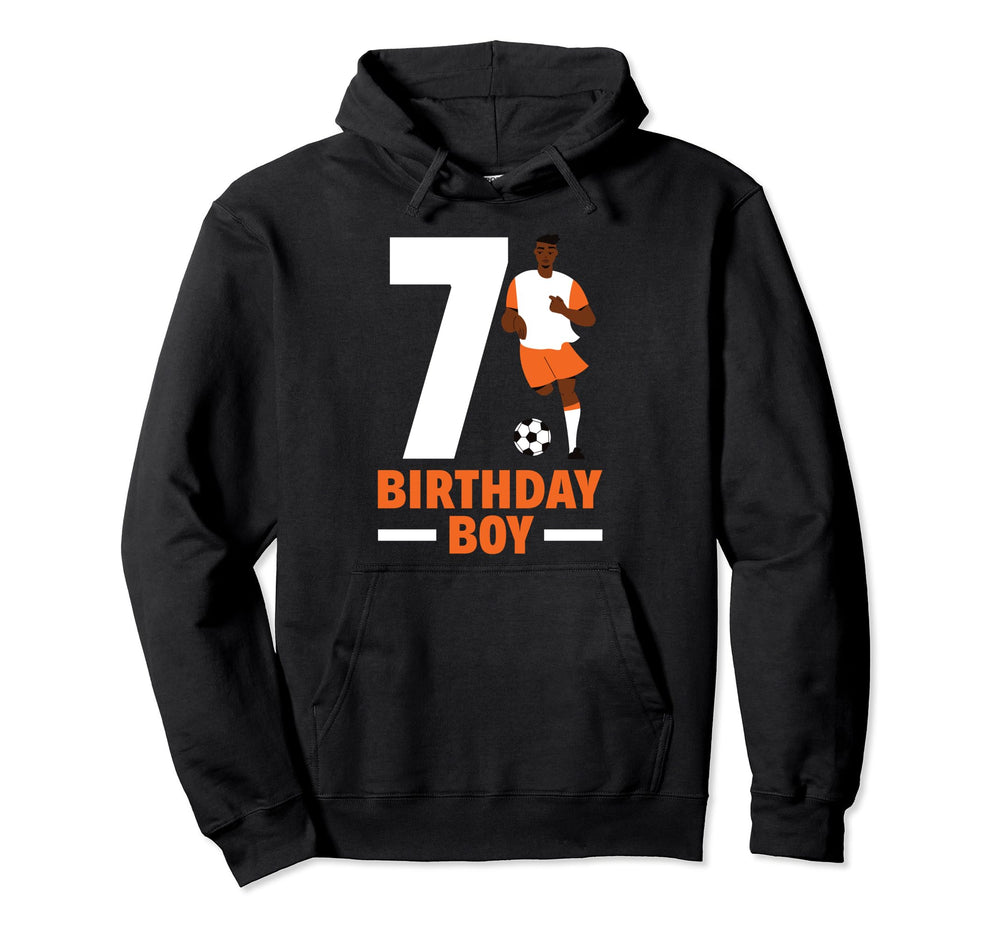 7Th Birthday 7 Years Soccer Football Hoodie - Streetwear Style Men Women