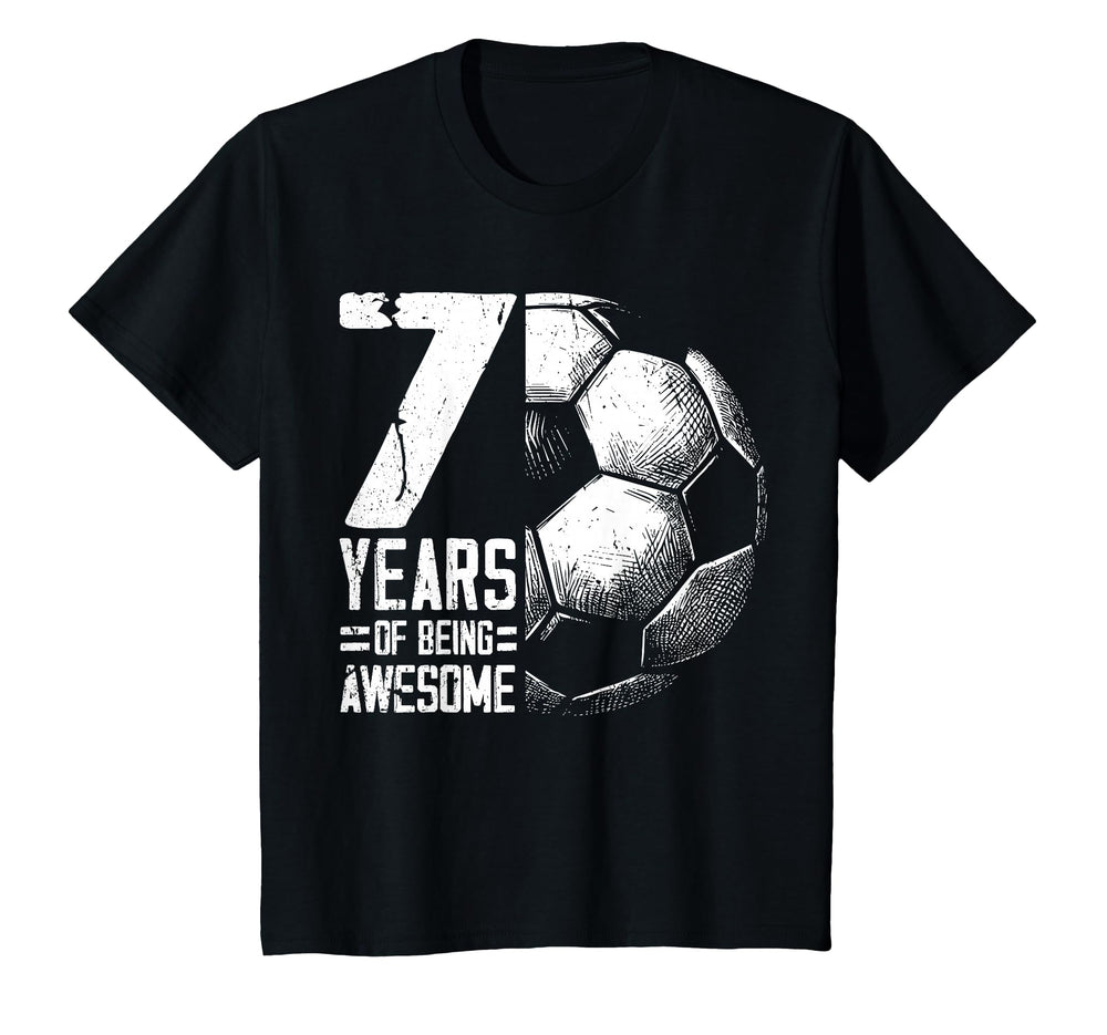7Th Birthday Soccer Player Football 7 T-Shirt - Streetwear Style Unisex
