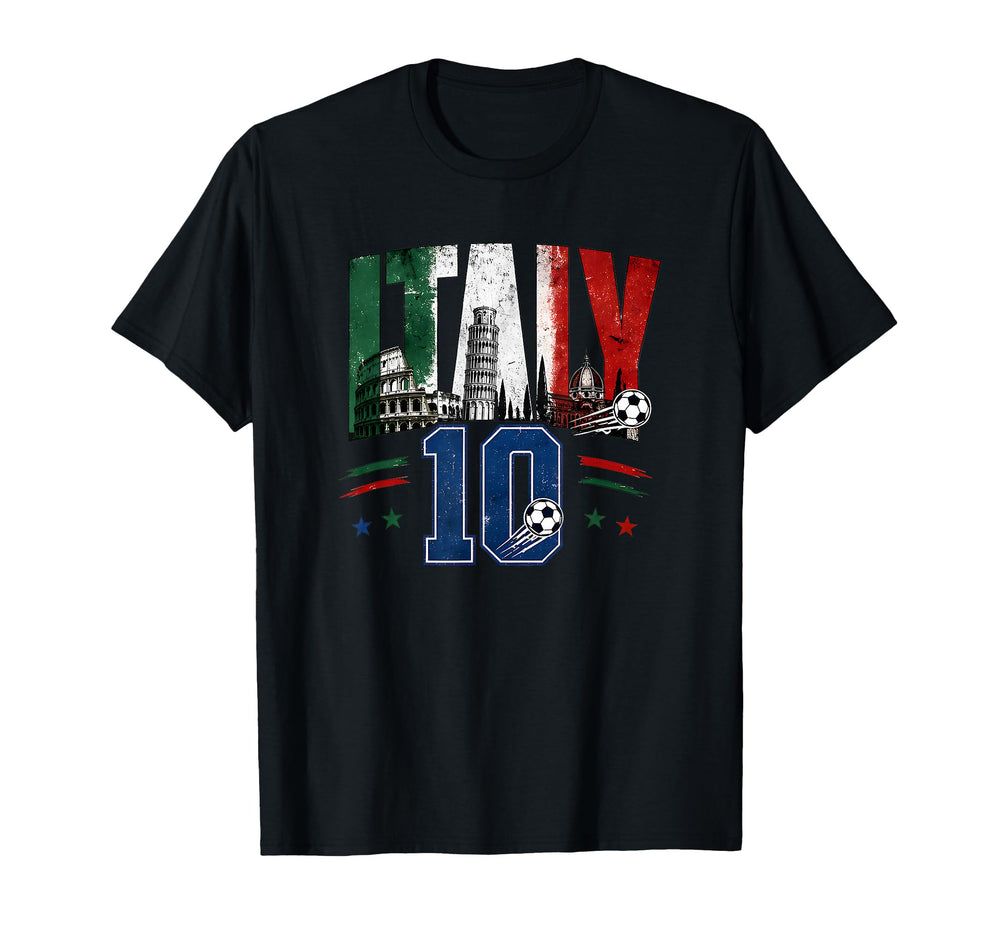 Italy Football 10 Soccer Lovers Match T-Shirt - Streetwear Style Unisex