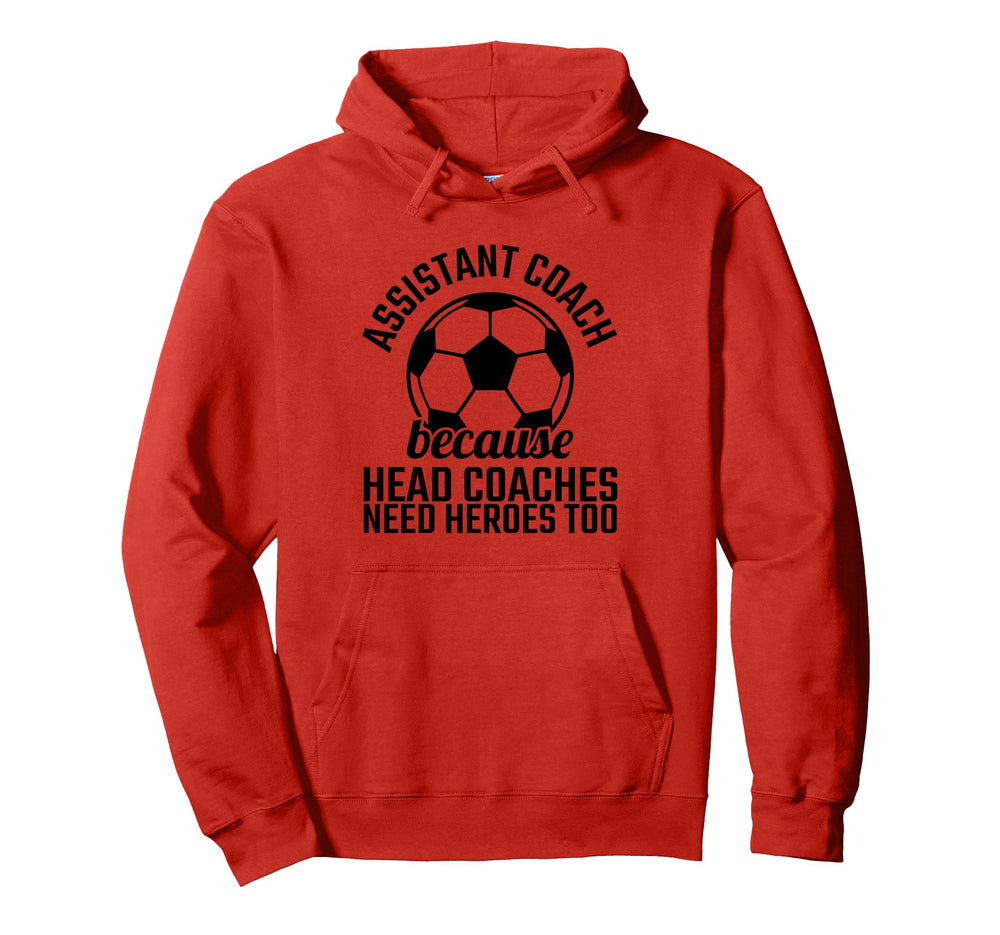 Assistant Coach Hero Funny Soccer Team Hoodie - Minimalist Print Unisex