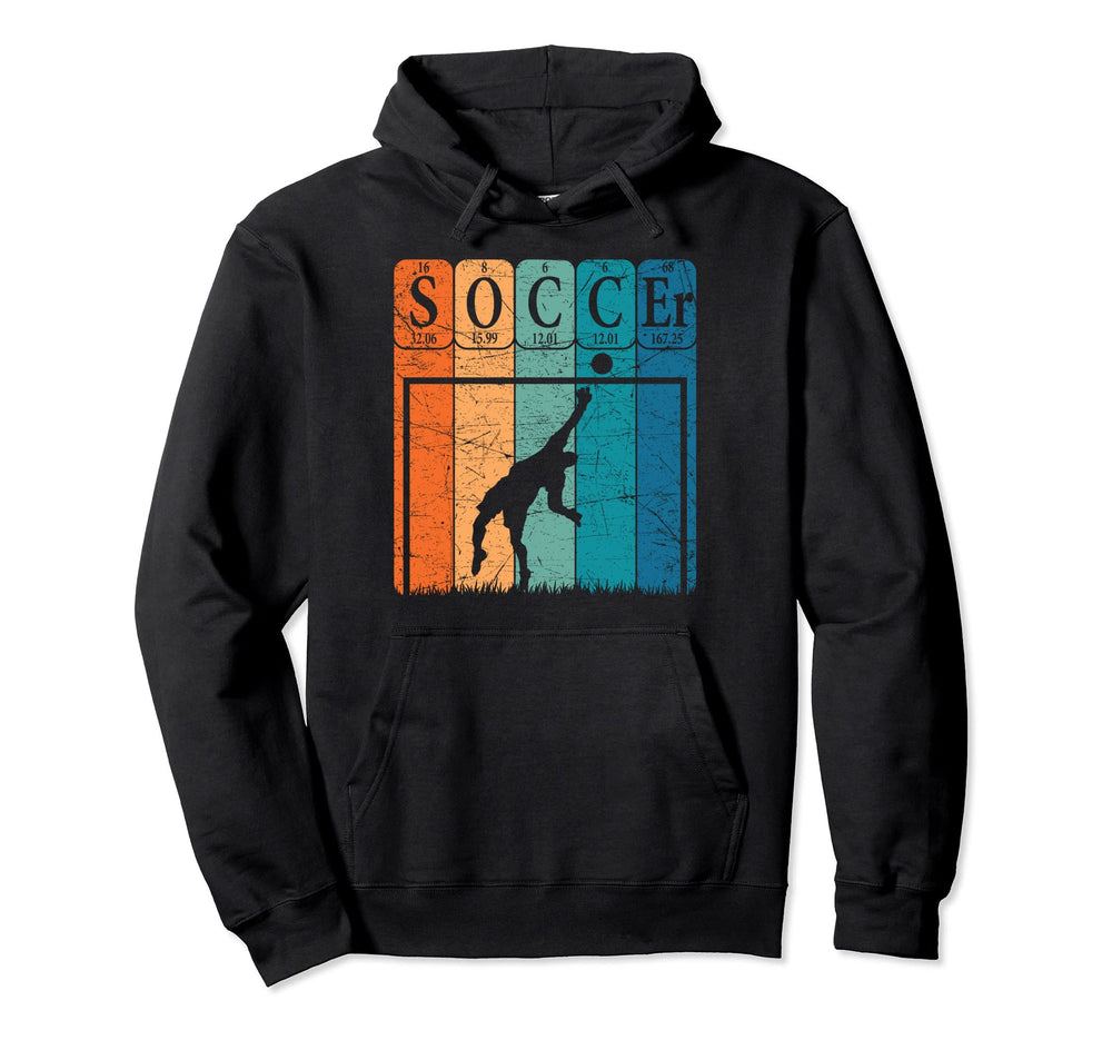Soccer Periodic Table Elements Soccer Goalie Hoodie - Graphic Print Unisex
