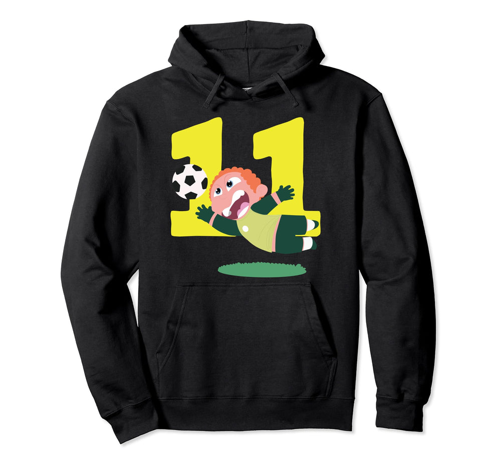 11Th Birthday 11 Years Soccer Hoodie - Custom Art Print for Adults