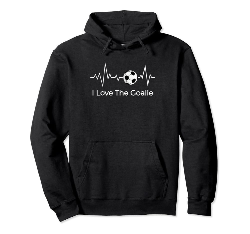 Dads I Love Goalie Heartbeat Hoodie - Custom Art Print Men Women