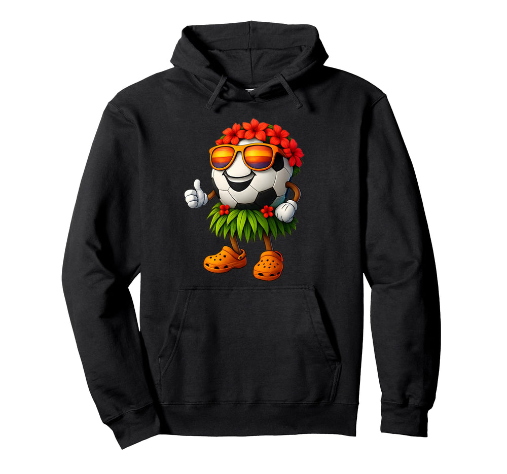 Funny Hawaii Soccer Ball Hawaiian Tropical Hoodie - Novelty Apparel Unisex