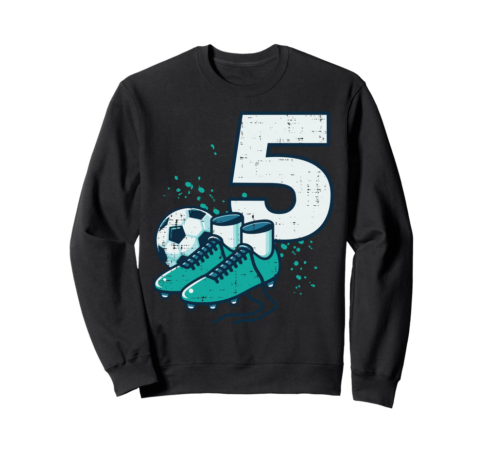 5Th Birthday Soccer Ball Shoes Sweatshirt - Fun Novelty Design for Adults