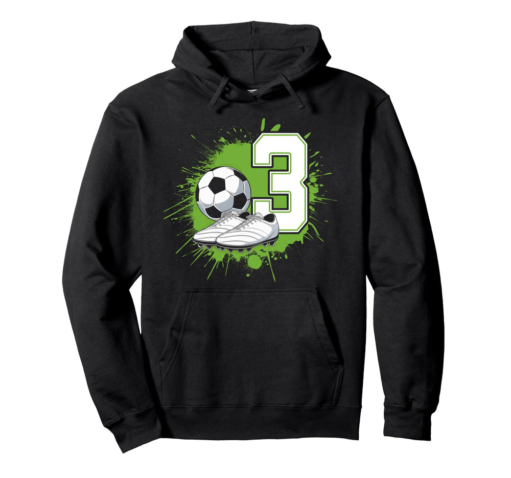 3 Soccer Birthday Gift Soccer Fan Hoodie - Minimalist Print for Adults