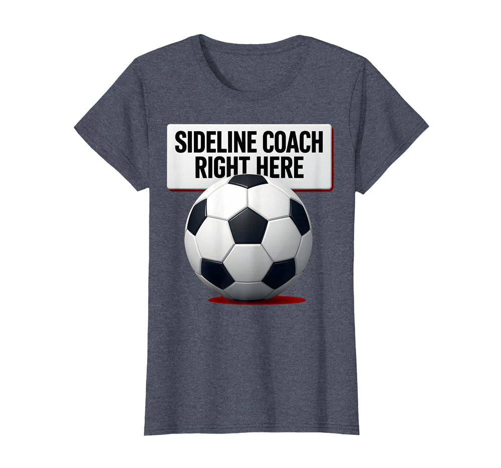 Sideline Coach Soccer Mom T-Shirt - Custom Art Print for Adults