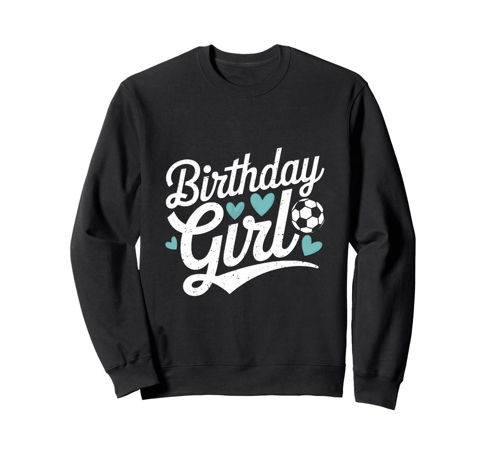 Birthday Soccer Hearts Fun Sweatshirt - Trendy Graphic for Adults