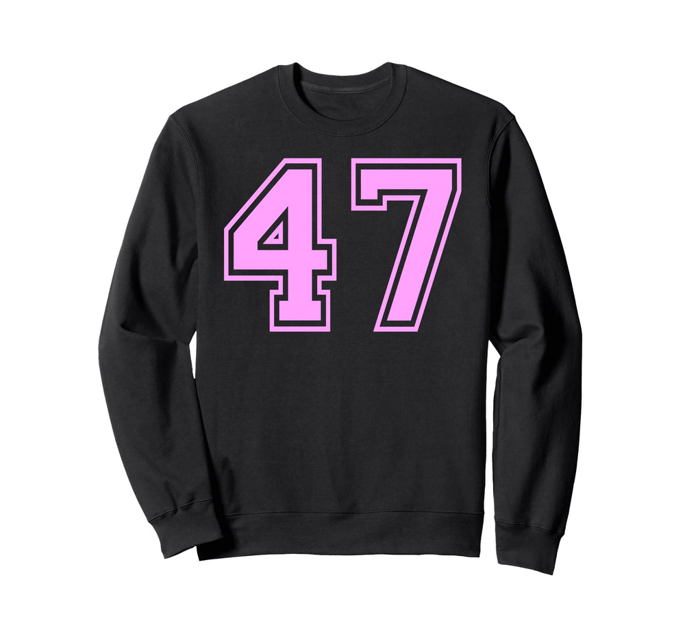 47 Number Forty Seven Sports Varsity Sweatshirt - Graphic Print Unisex
