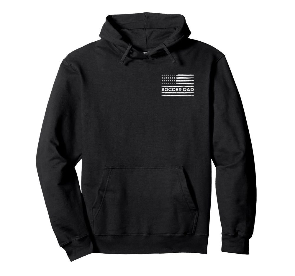Soccer Dad Usa Flag Distressed Fathers Day Hoodie - Novelty Apparel Unisex