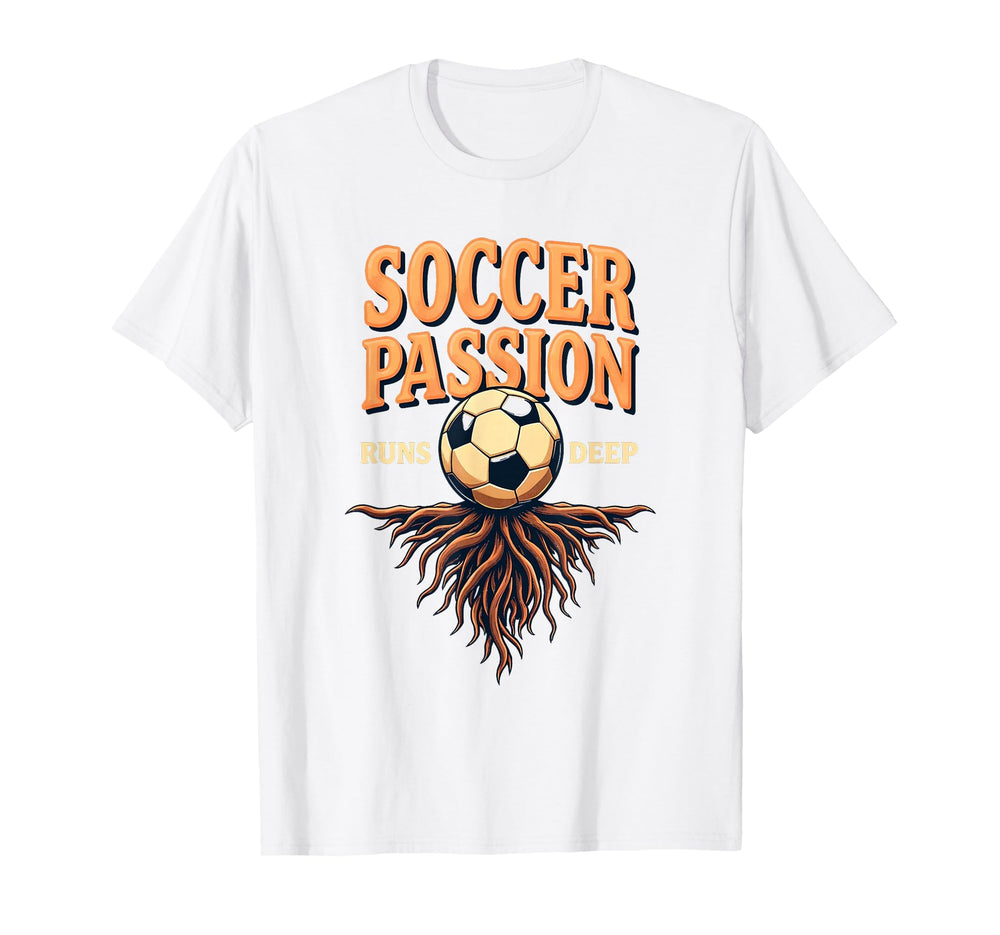 Soccer Passion Runs Deep Mens T-Shirt - Minimalist Print Men Women