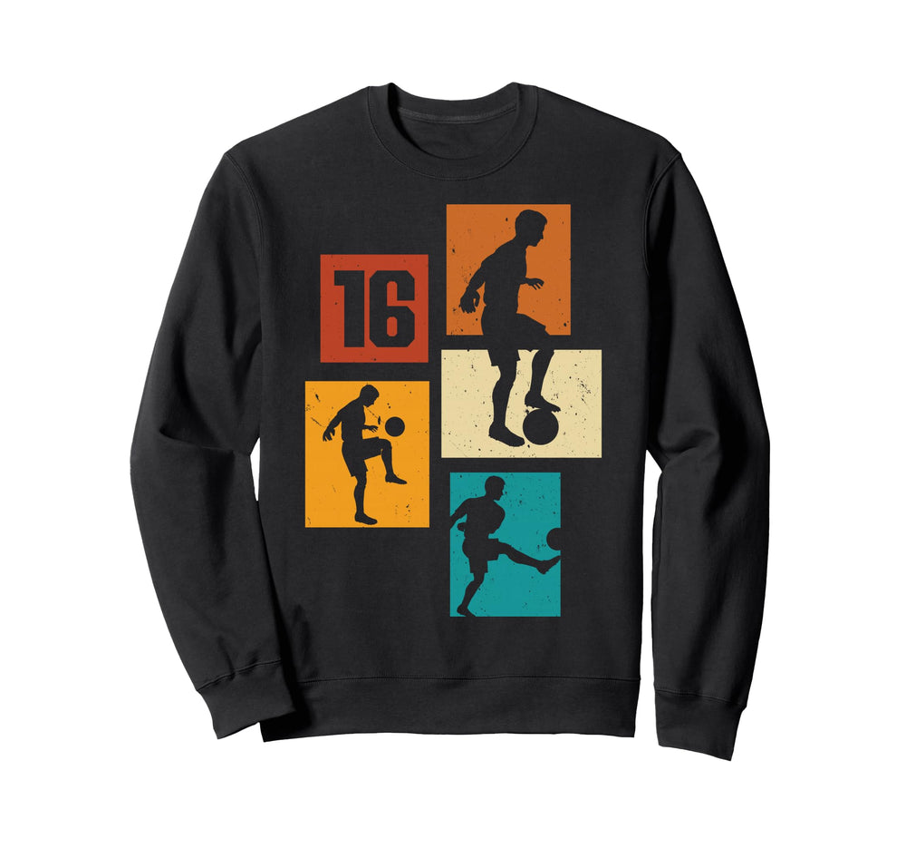 16Th Birthday Soccer Player Football Sweatshirt - Trendy Graphic Men Women