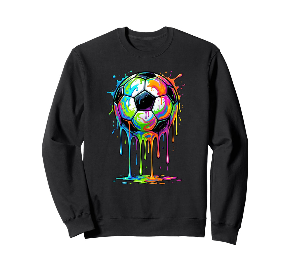 Dripping Soccer Drip Ice Cream Drip Sweatshirt - Novelty Apparel Men Women