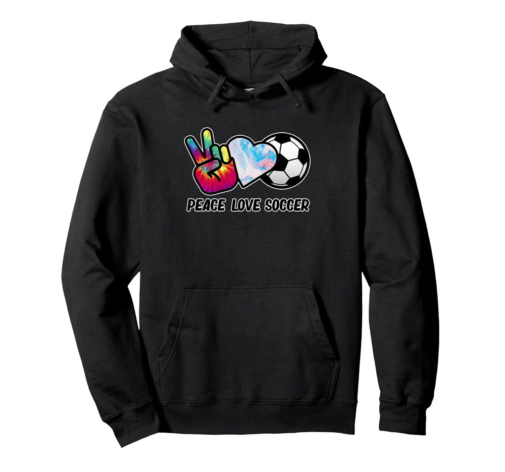 Peace Love Soccer Football Lover Hoodie - Custom Art Print for Adults