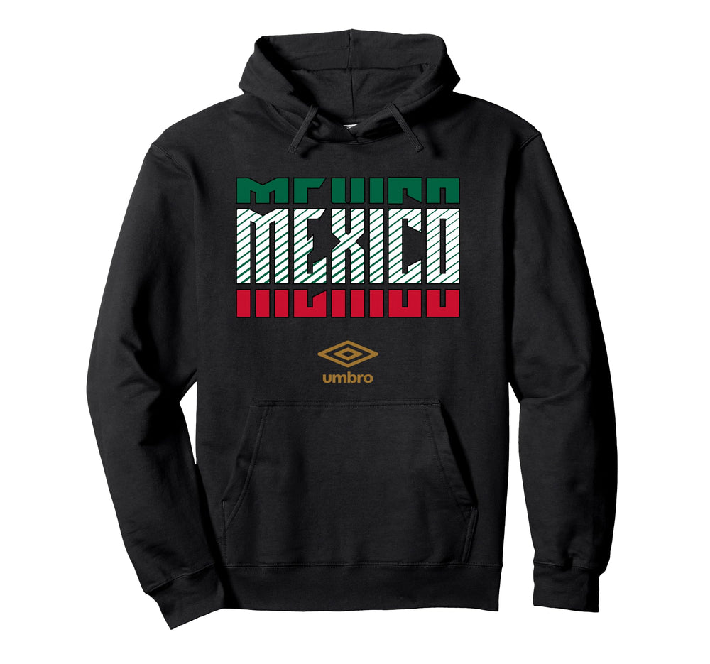 Umbro International Soccer Mexico Stacked Hoodie - Trendy Graphic Unisex